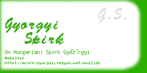 gyorgyi spirk business card